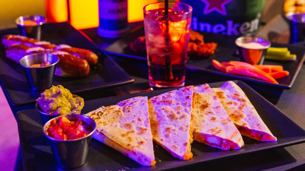 Food served at a Five Iron Golf location