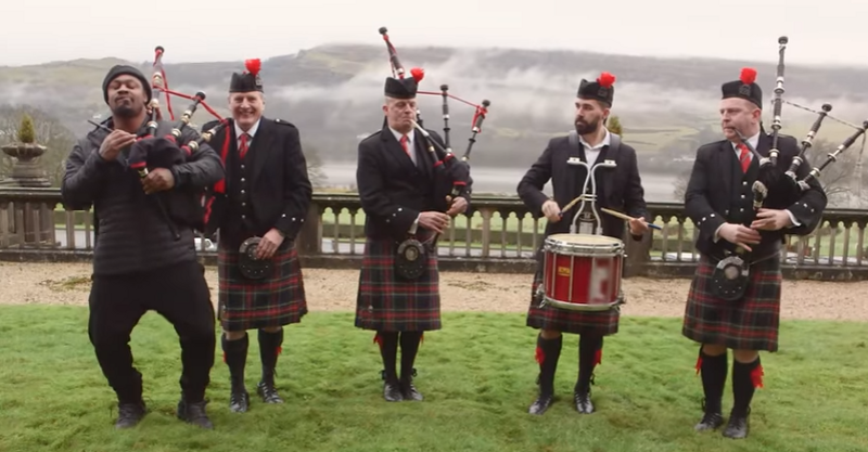 Marshawn Lynch shared his candy with some new friends as part of Skittles' campaign for Super Bowl LI. Photo via @Skittles