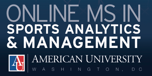 The Online Sports Management and Analytics Graduate Program at American University is the first of its kind and is built to provide a unique education in analytics, new technologies and social media. Image via Matt Winkler