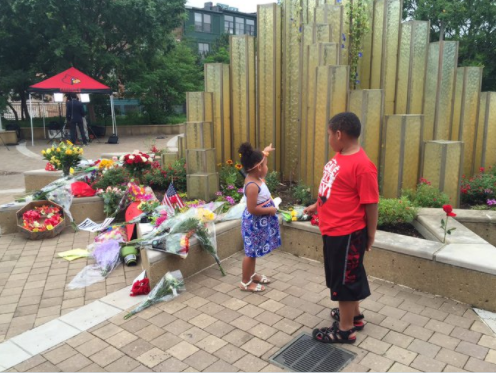 Tribute paid by community members at the Ali Memorial Museum. Photo via ABC News