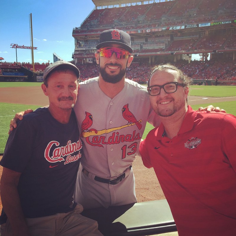 Adam (right) with dad (left) and first cousin Matt Carpenter (middle) has built an impressive following through Makers of Sport. Image via Adam Martin