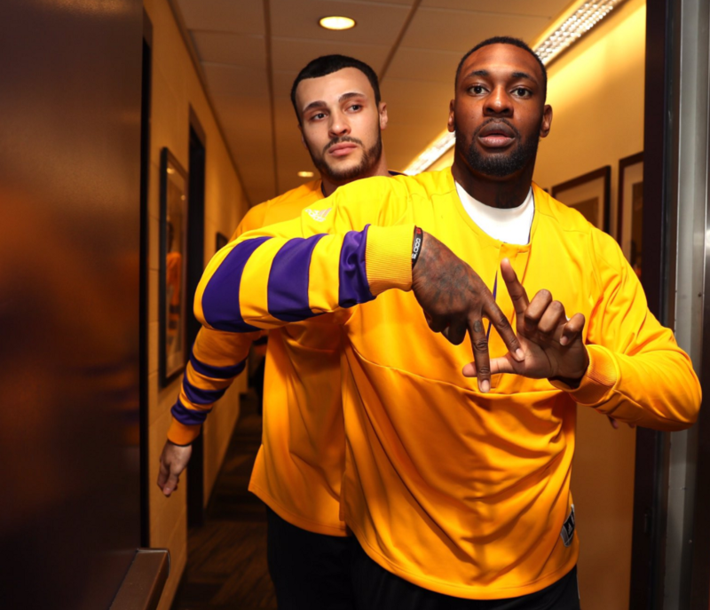 Pregame in LA Photo by Andrew D. Bernstein via @Lakers