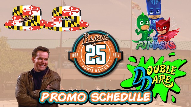 The graphic for the Baysox's 2017 promotions schedule. Photo via milb.com.