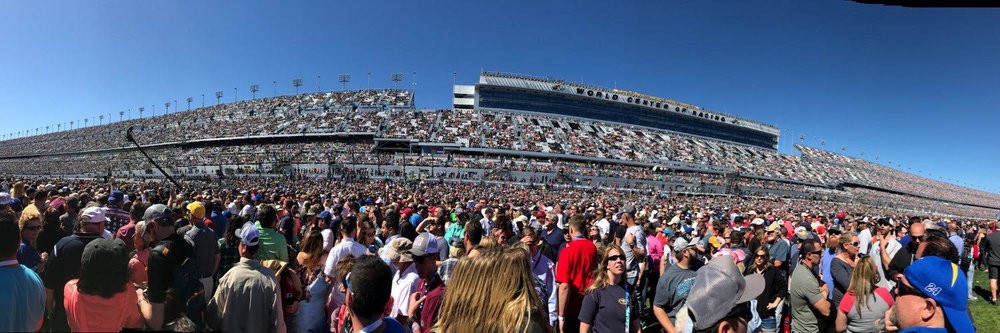 2017 Daytona 500's pre-race from infield. Photo via Christian Espinoza