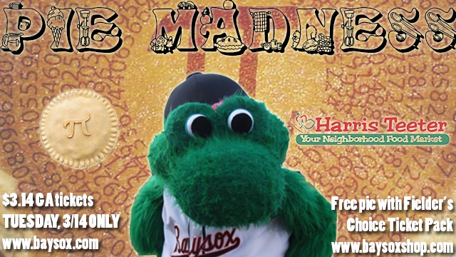 One of the graphics the Bowie Baysox made for Pie Madness. Photo via milb.com.