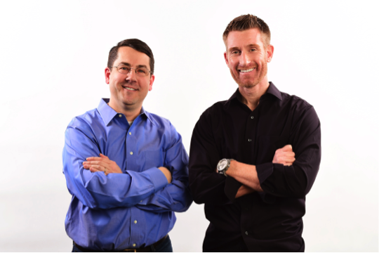 Marty Smith (Right) and Ryan McGee (Left) deliver a NASCAR-centric podcast. (Phil Ellsworth/ESPN)