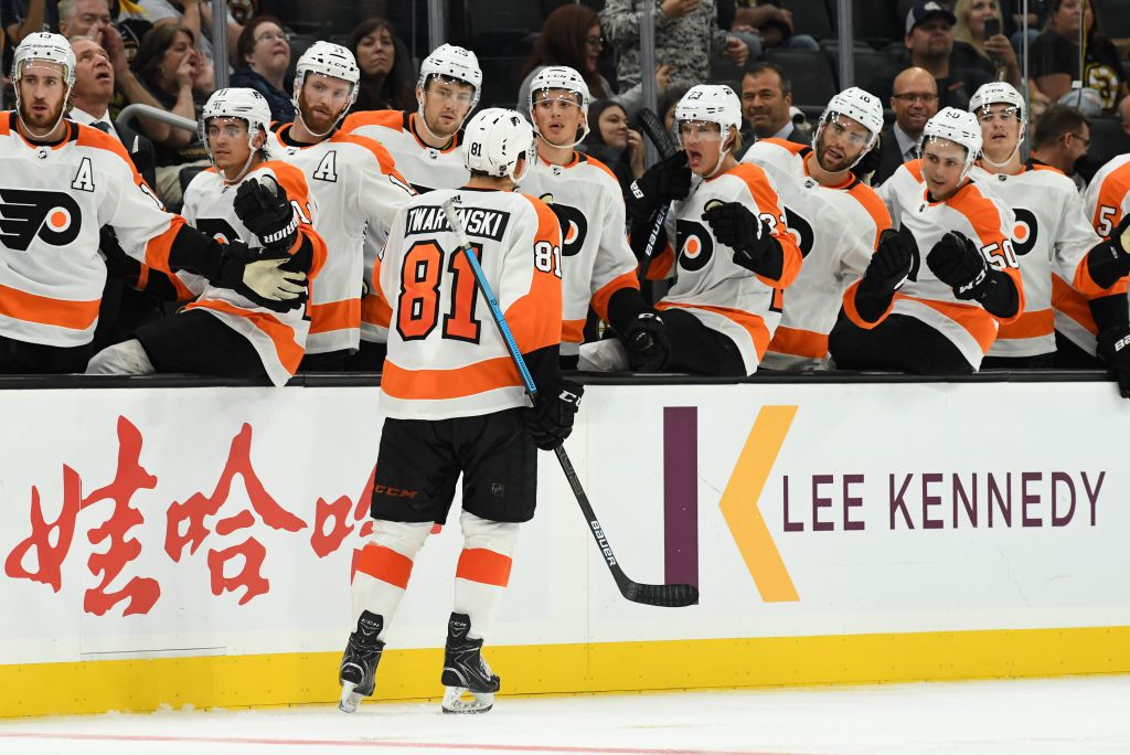 Flyers Behind The Glass