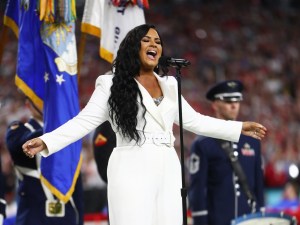 Demi Lovato NFL national anthem