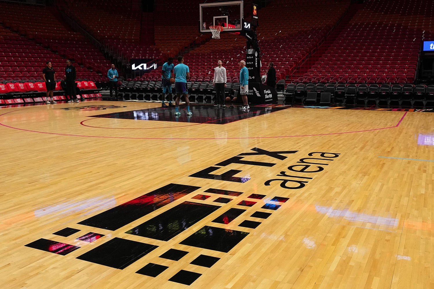 FTX logo on Miami Heat's court