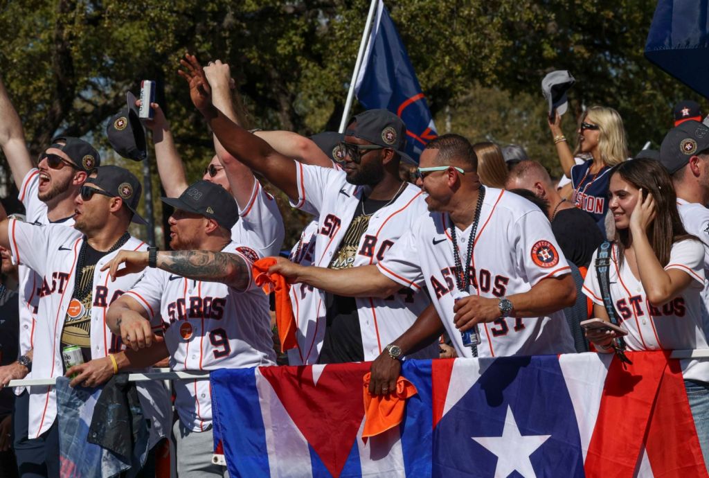 Houston Astro's participate in parade after winning World Series