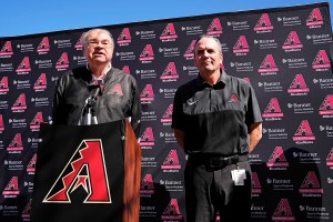 Arizona Diamondbacks managing general partner Ken Kendrick and president & chief executive officer Derrick Hall.