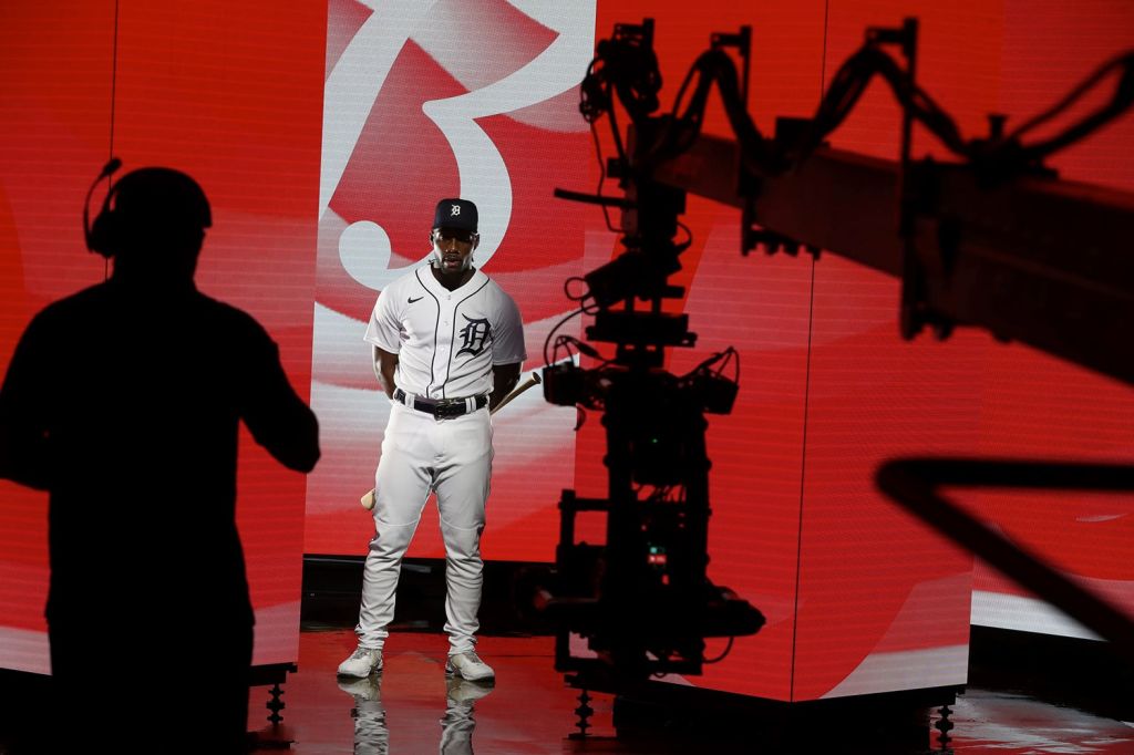 Behind the scenes look at a regional Bally Sports studio filming for the Detroit Tigers.