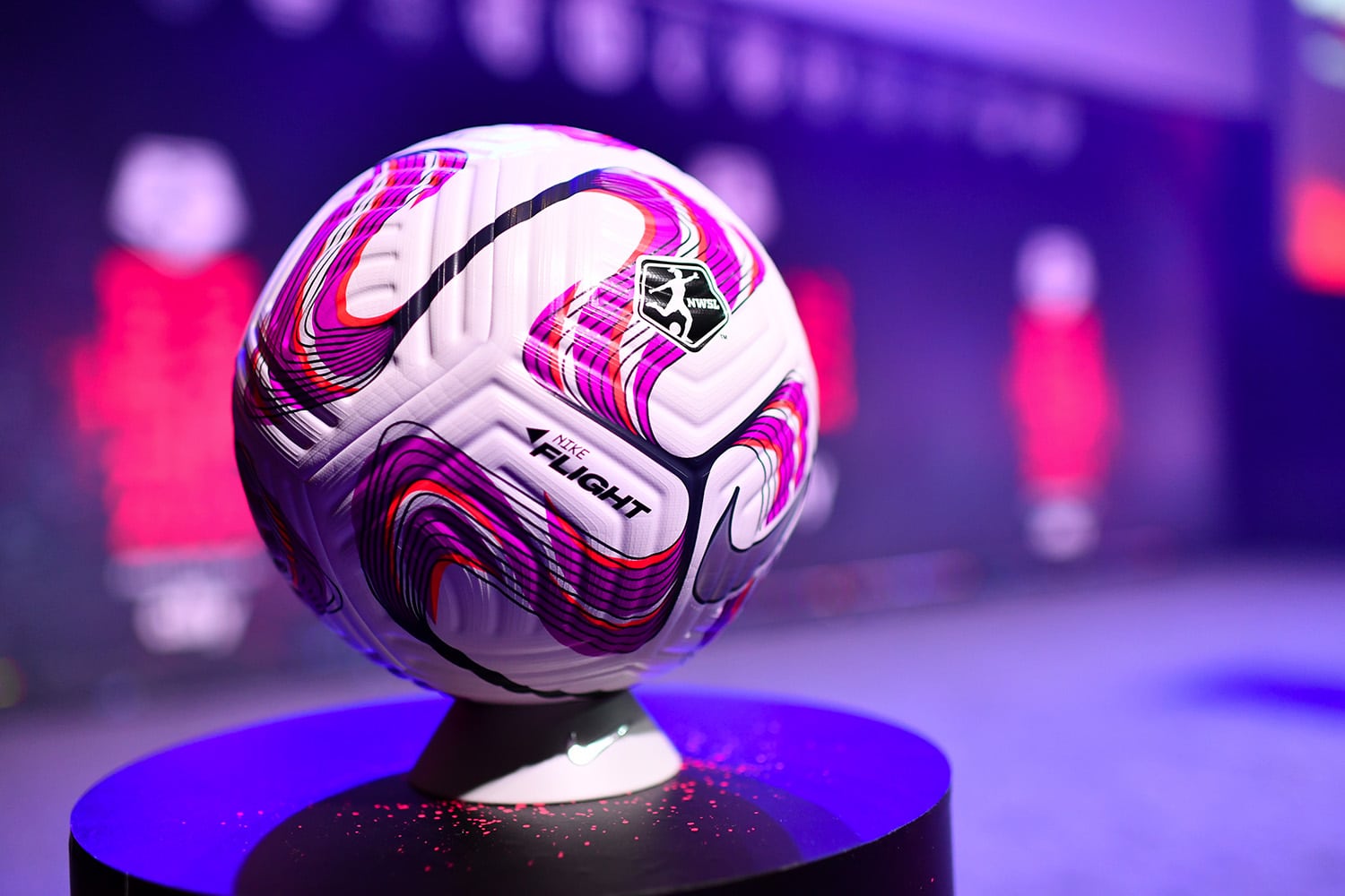 A view of the 2023-24 NWSL season match ball.