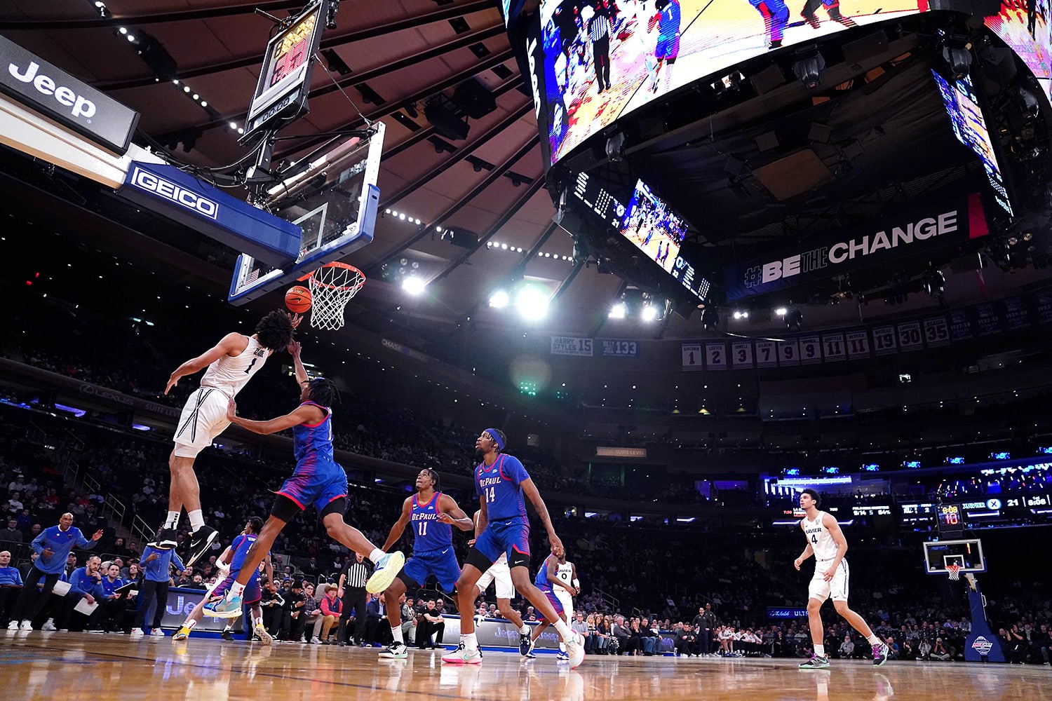 DePaul and Xavier face off during the 2023 Big East tournament.