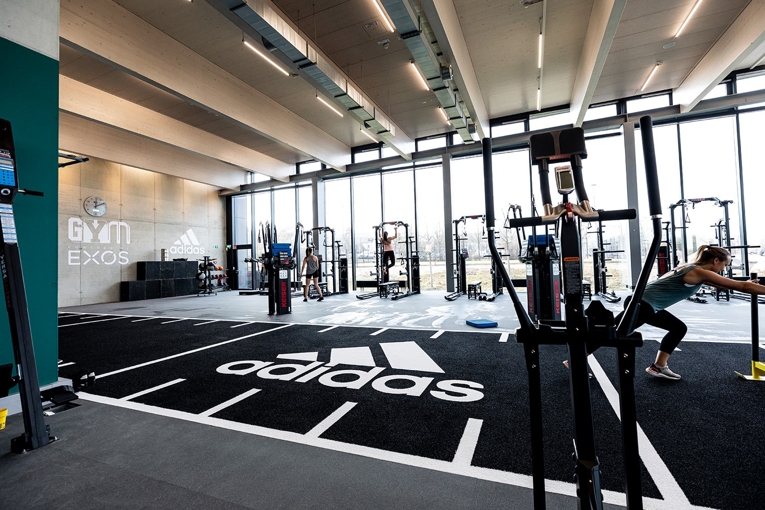 View of the Adidas logo at their corporate headquarters