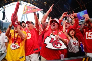 Kansas City Chiefs fans at NFL Draft.