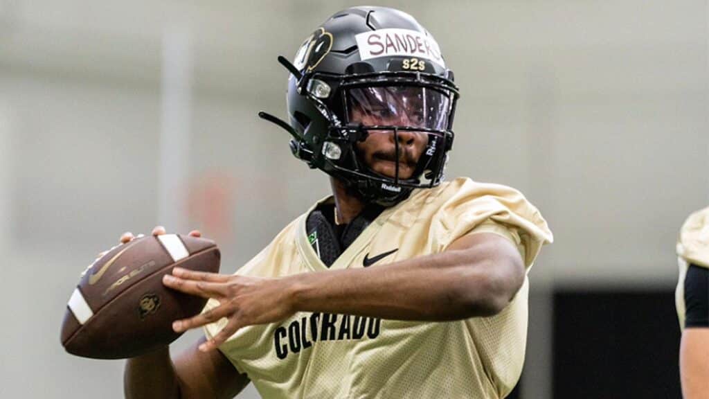 Shedeur Sanders practices with Colorado.