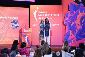NIL college stars help attract broadcast, corporate partners to the WNBA, Engelbert says.