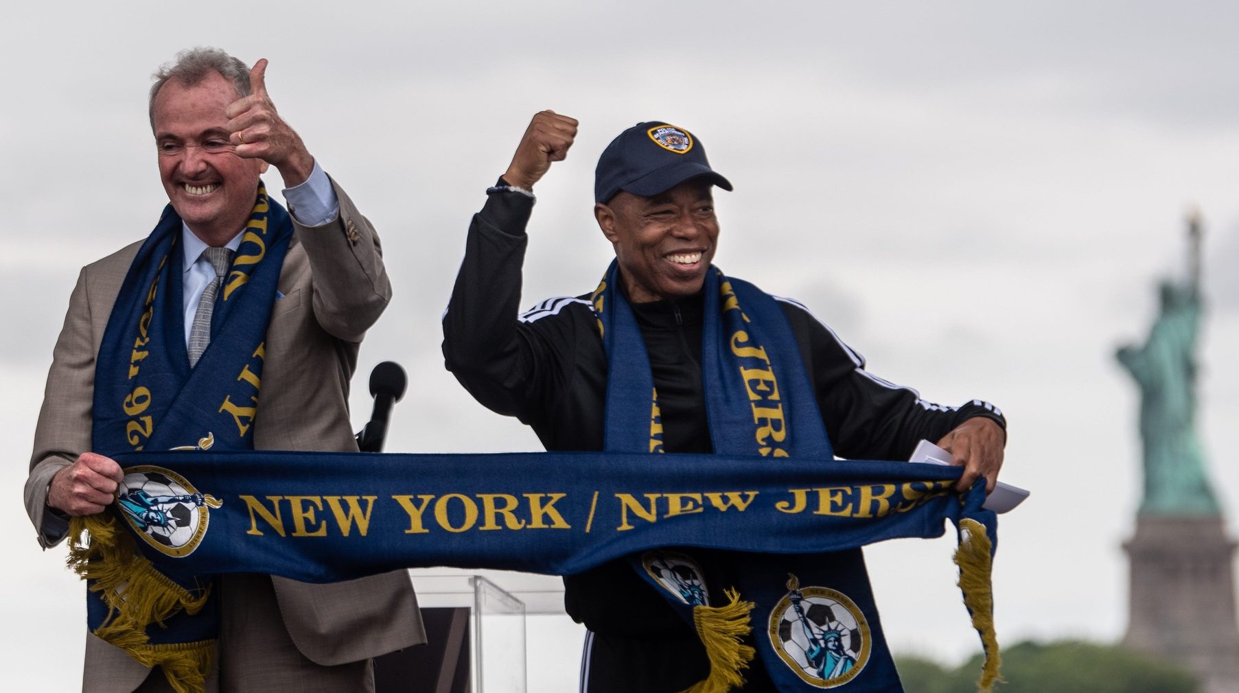 New Jersey Governor Phil Murphy and New York City Mayor Eric Adams