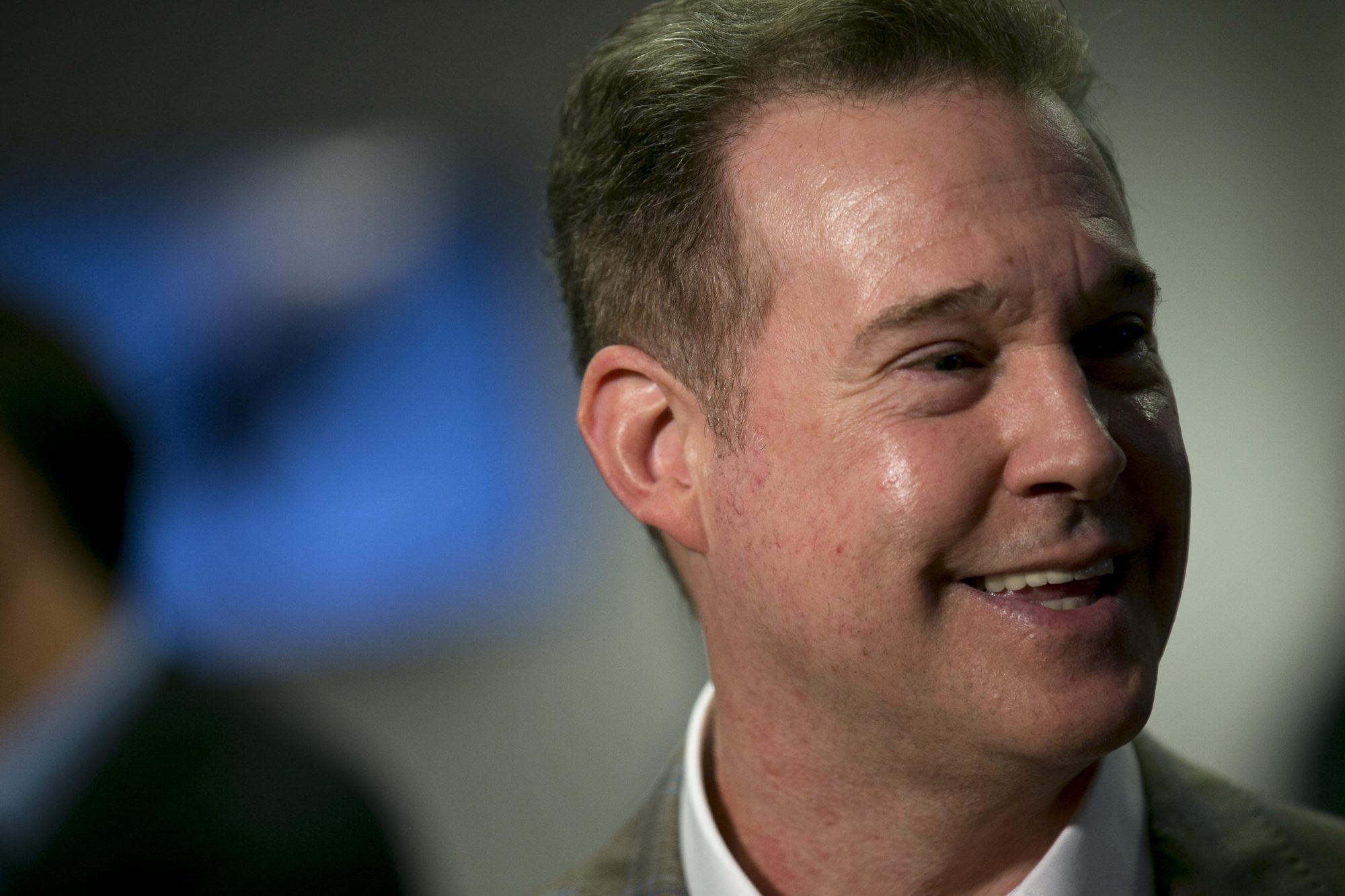 Coyotes owner Alex Meruelo speaks to the media at a press conference announcing his new ownership of the Coyotes at Gila River Arena in Glendale on July 31, 2019. Alex Meruelo