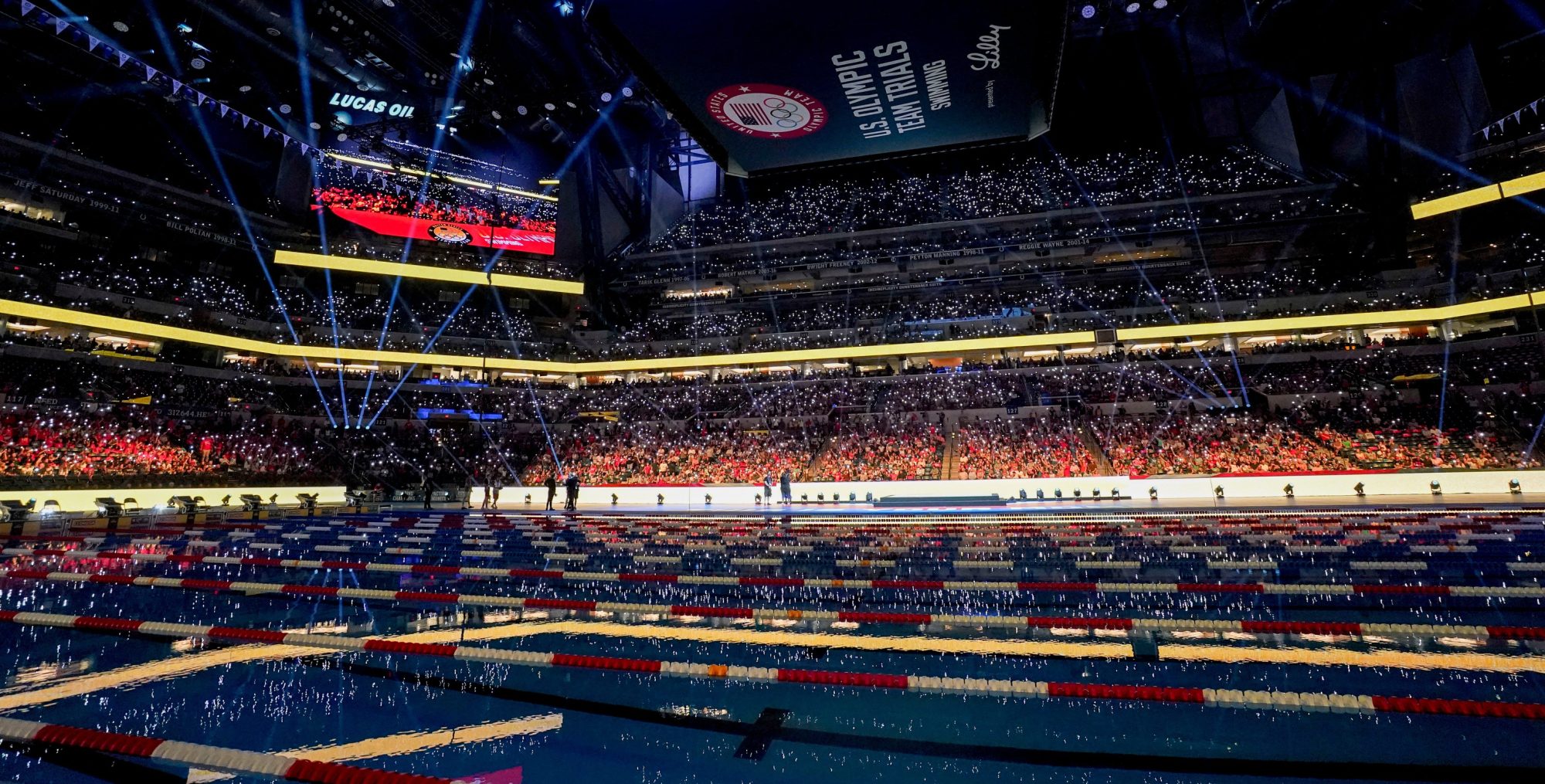 Swimming Trials at Lucas Oil Stadium