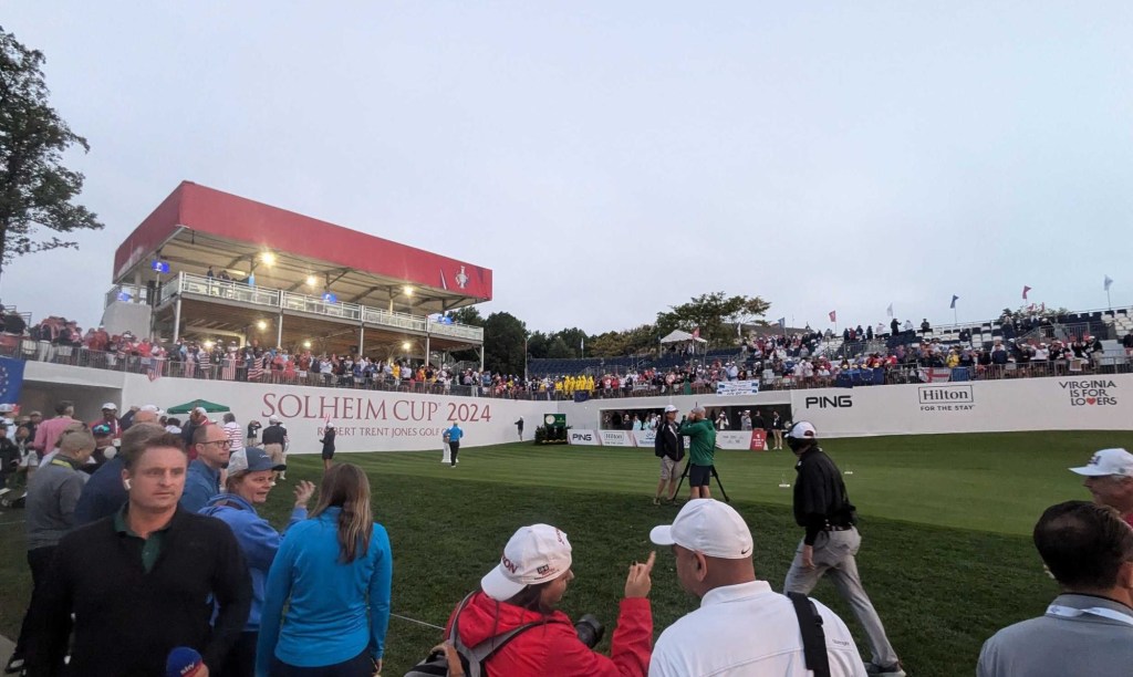 The stands at the Solheim Cup