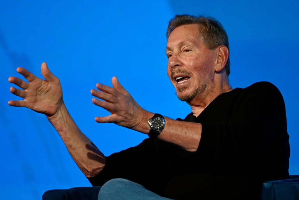 Oracle Corp. founder Larry Ellison discusses the future of health care and other topics during the Oracle Health Summit Wednesday, Oct. 30, 2024, in Nashville, Tenn