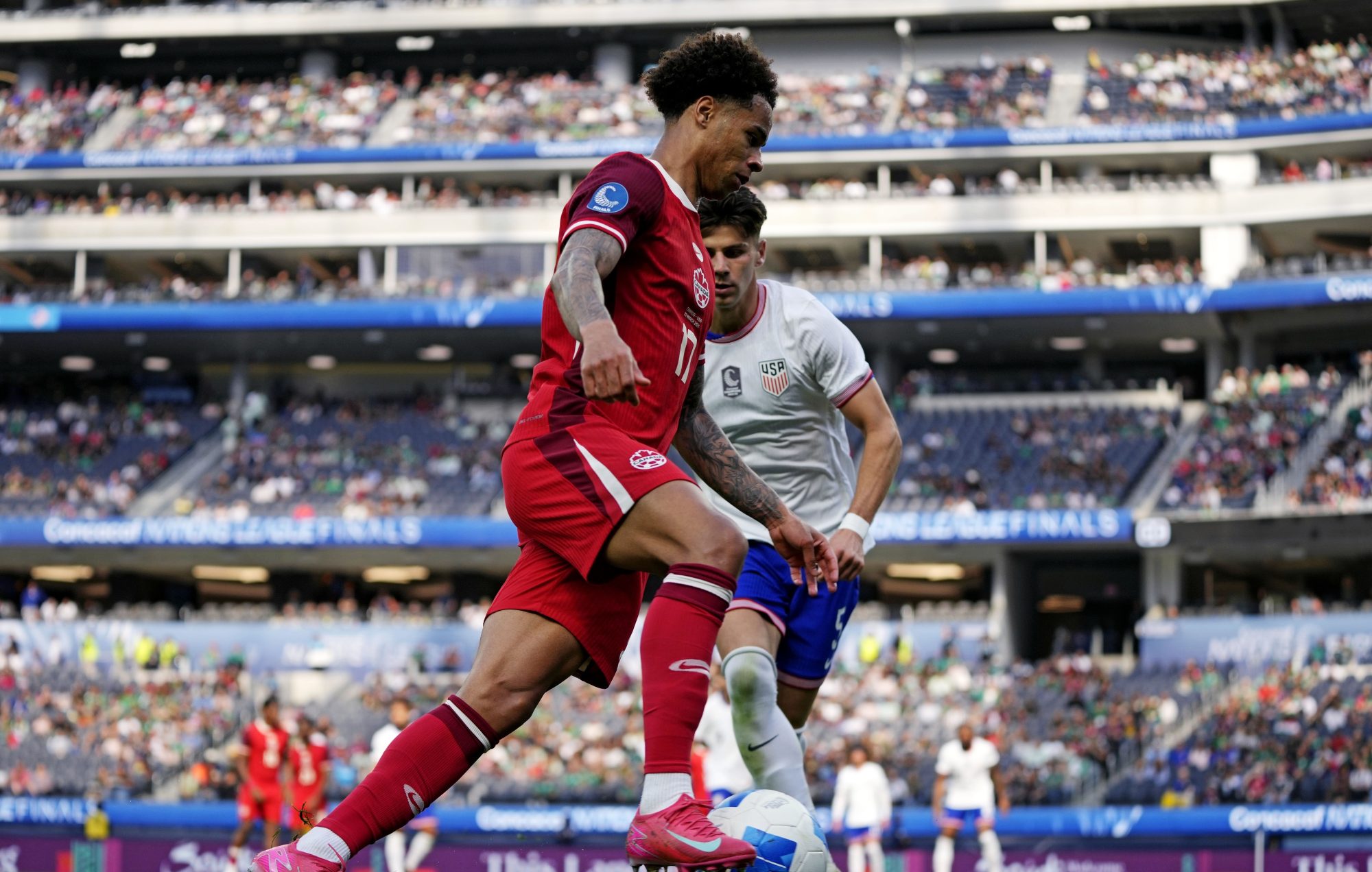 An empty SoFi Stadium