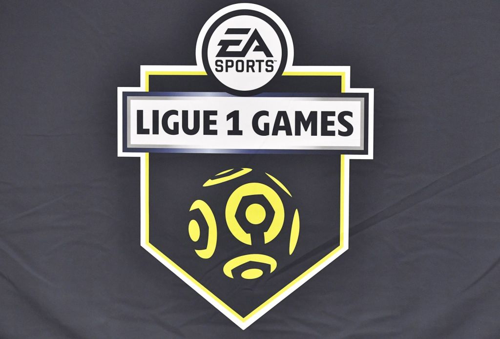 May 20, 2019; Washington, DC, USA; General view of logo for Ligue 1 Games at Audi Field. Mandatory Credit: Brad Mills-USA TODAY Sports