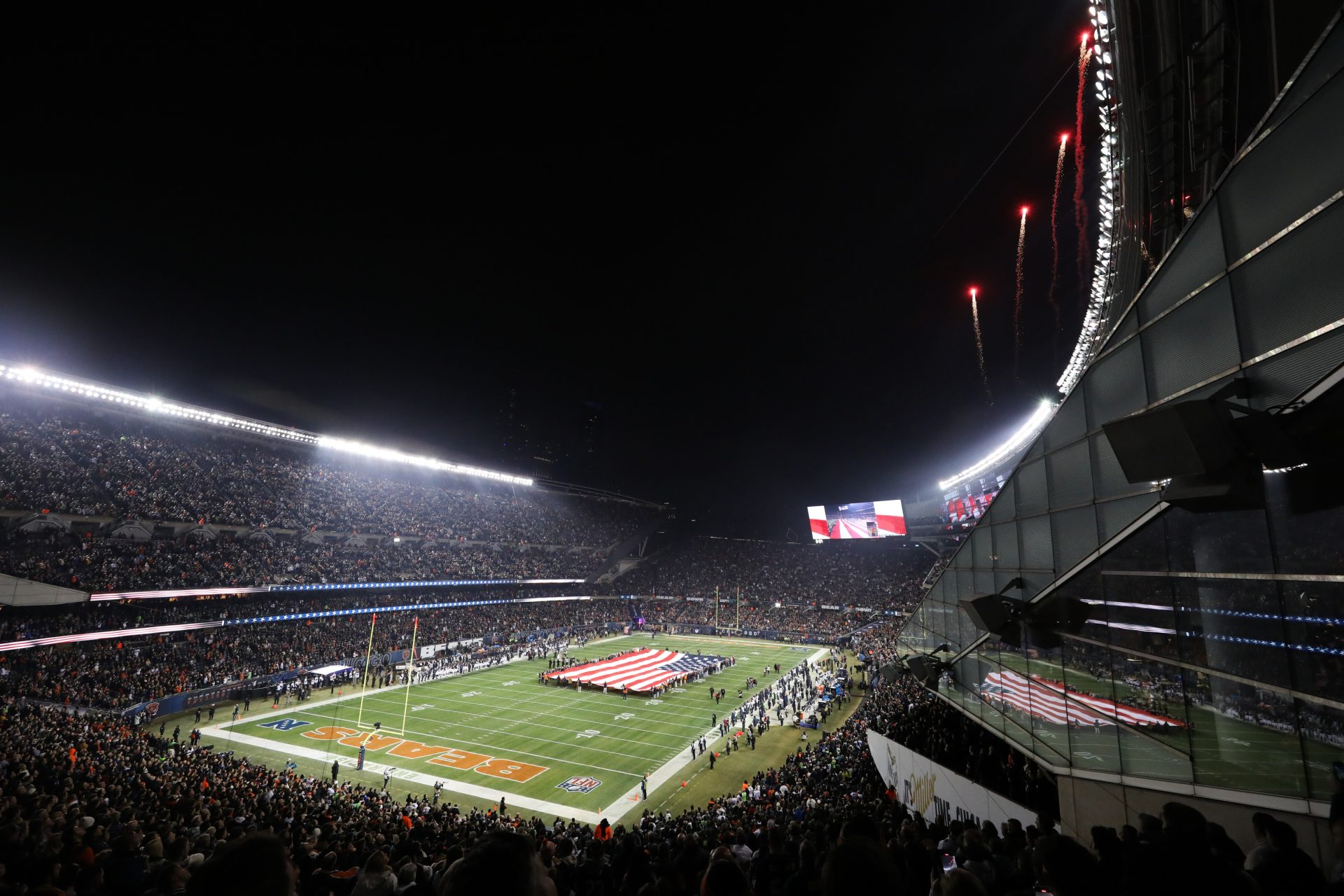 Dec 26, 2024; Chicago, Illinois, USA; A general view of Soldier Field before a game between the Chicago Bears and Seattle Seahawks