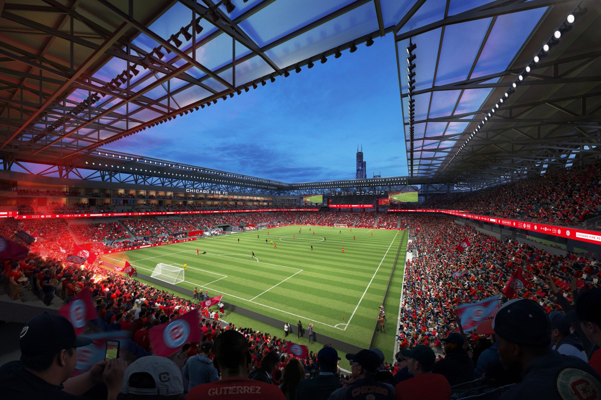 MLS Chicago Fire FC stadium rendering of hero visual