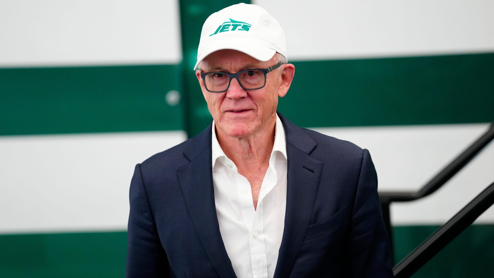 Woody Johnson, primary owner of the New York Jets, is shown, at the Atlantic Health Jets Training Center, Monday, January 27, 2025, in Florham Park.