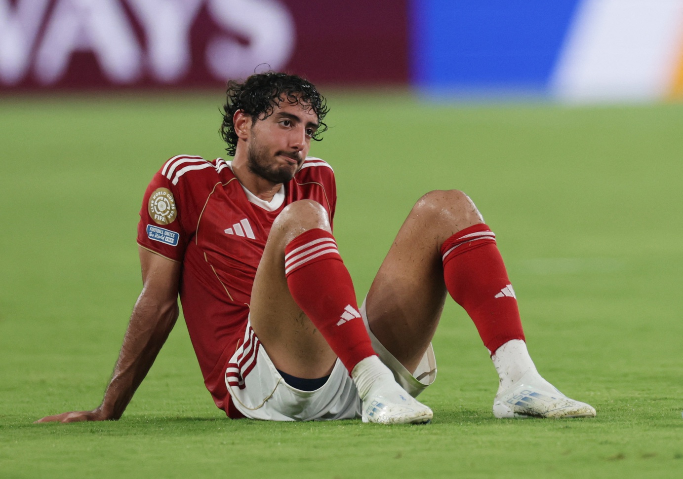 Jun 23, 2025; East Rutherford, New Jersey, USA; Al Ahly's Mohamed Hany reacts after the match during a group stage match of the 2025 FIFA Club World Cup at MetLife Stadium.