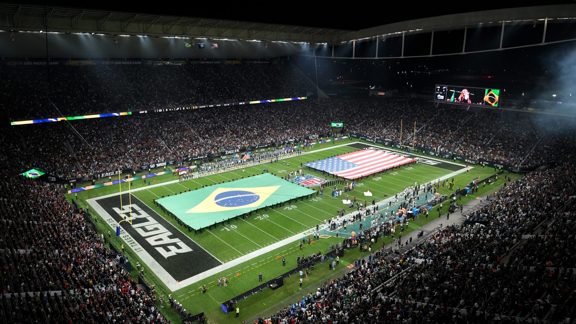Sep 6, 2024; Sao Paulo, BRA; Neo Quimica Arena before a game between the Green Bay Packers and Philadelphia Eagles.