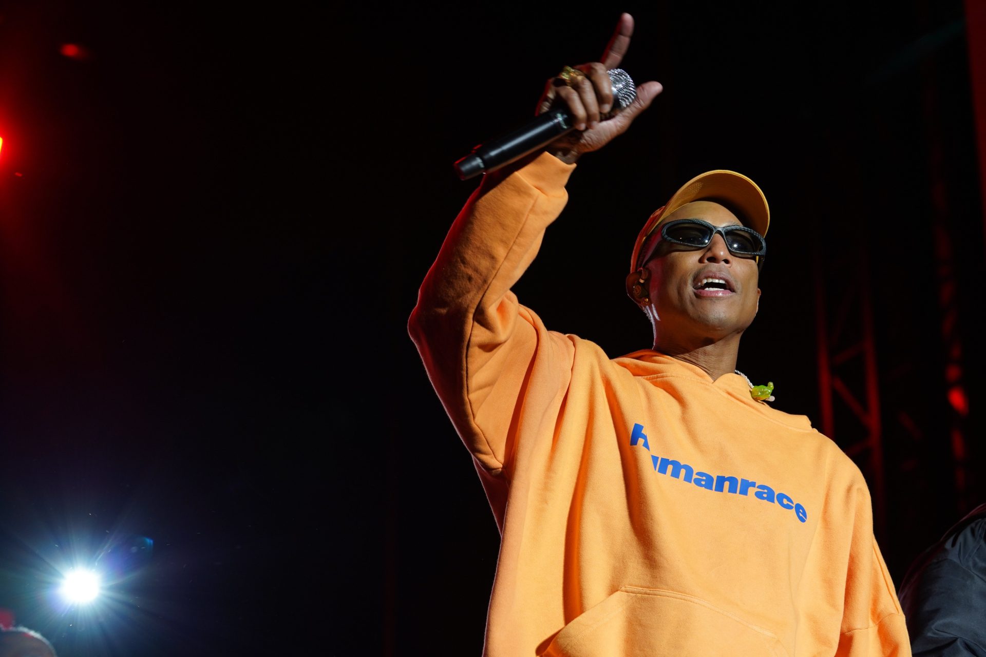 Jun 18, 2022; Washington, DC, USA; Grammy award-winning artist Pharrell Williams performs at the Sun Stage during the Something in the Water festival on Saturday, June 18, 2022 in Washington, DC.