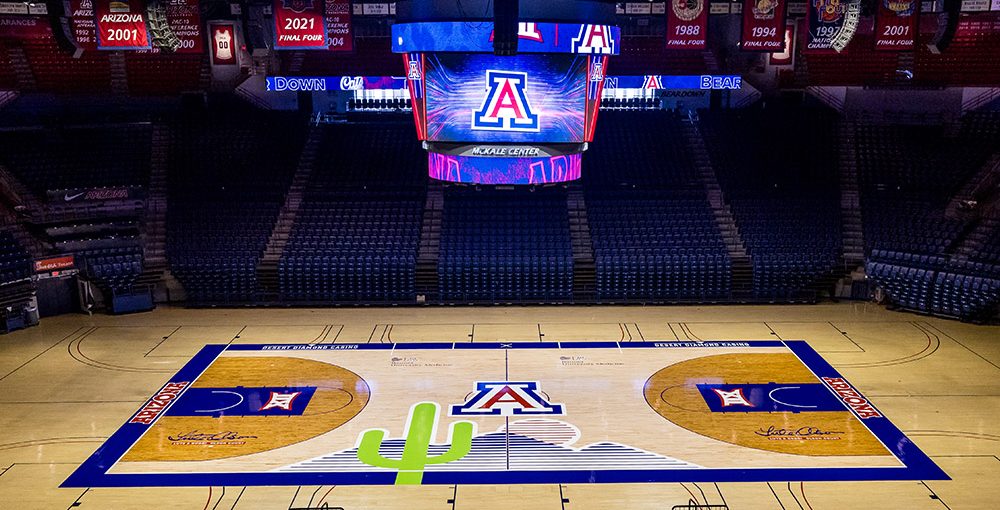 TUCSON, ARIZ. -- McKale finished court at McKale Memorial Center Aug. 12, 2025