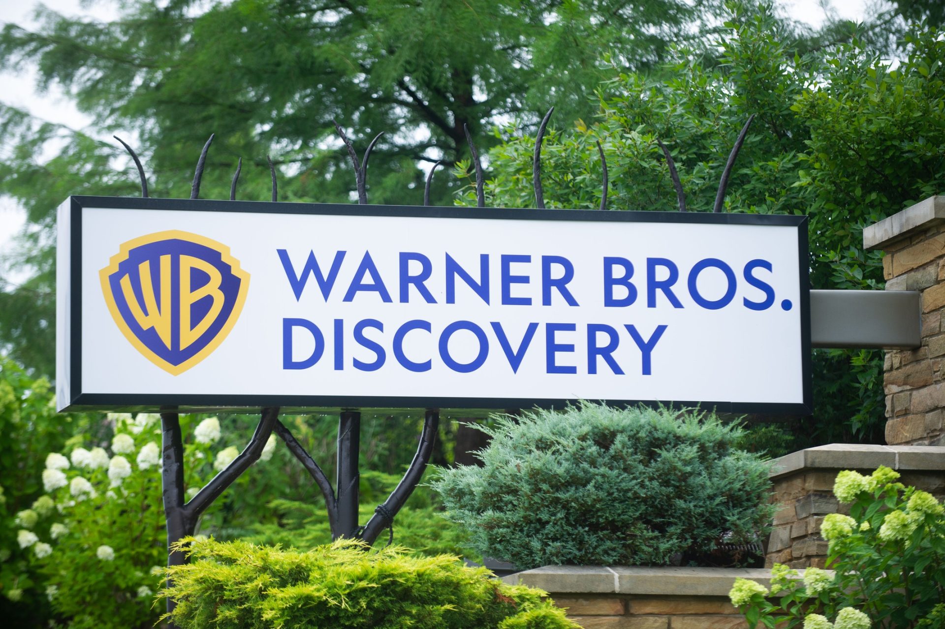 The new Warner Bros. Discovery sign at Discovery HQ photographed in Knoxville, Tenn. on Thursday, July 7, 2022.