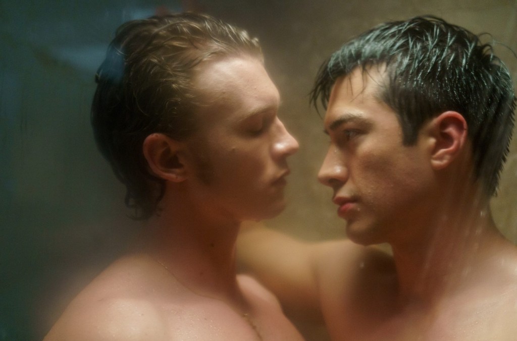 Heated Rivalry (L to R) - Connor Storrie as Ilya Rozanov and Hudson Williams as Shane Hollander in Episode 104 of Heated Rivalry. Cr. Sabrina Lantos © 2025