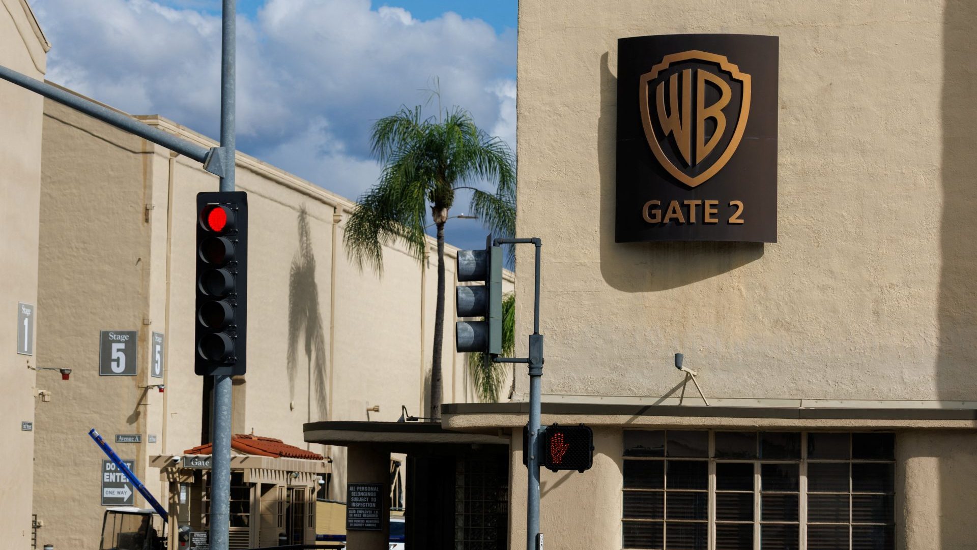 The Warner Bros. studios in Burbank, California, U.S. November 18, 2025.