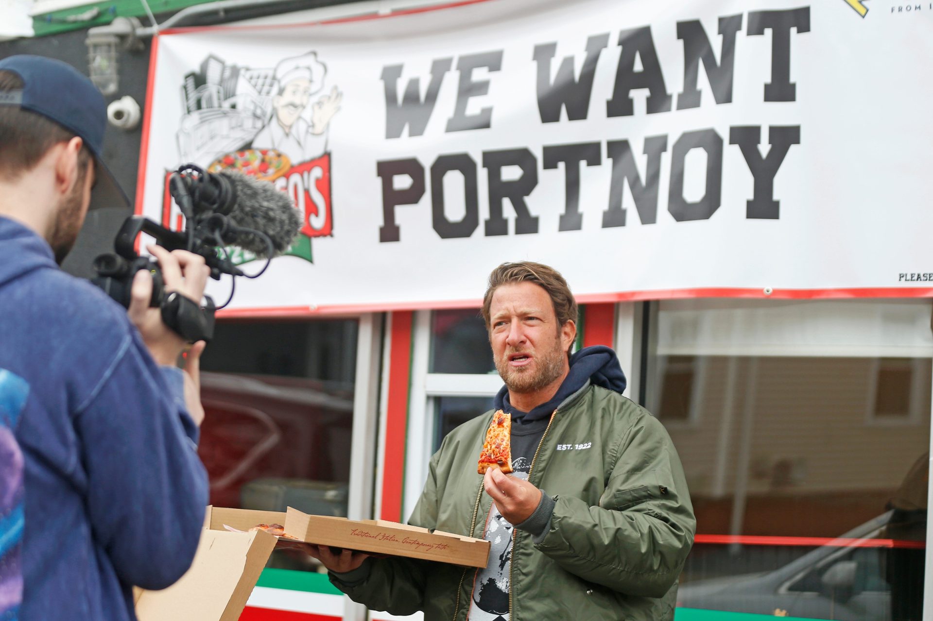 Barstool Sports founder and pizza influencer Dave Portnoy went on a four-shop tour of RI pizza places and stopped at Francesco's on Hope Street after owner Frank Schiavone got Portnoy's attention with some confident signage.