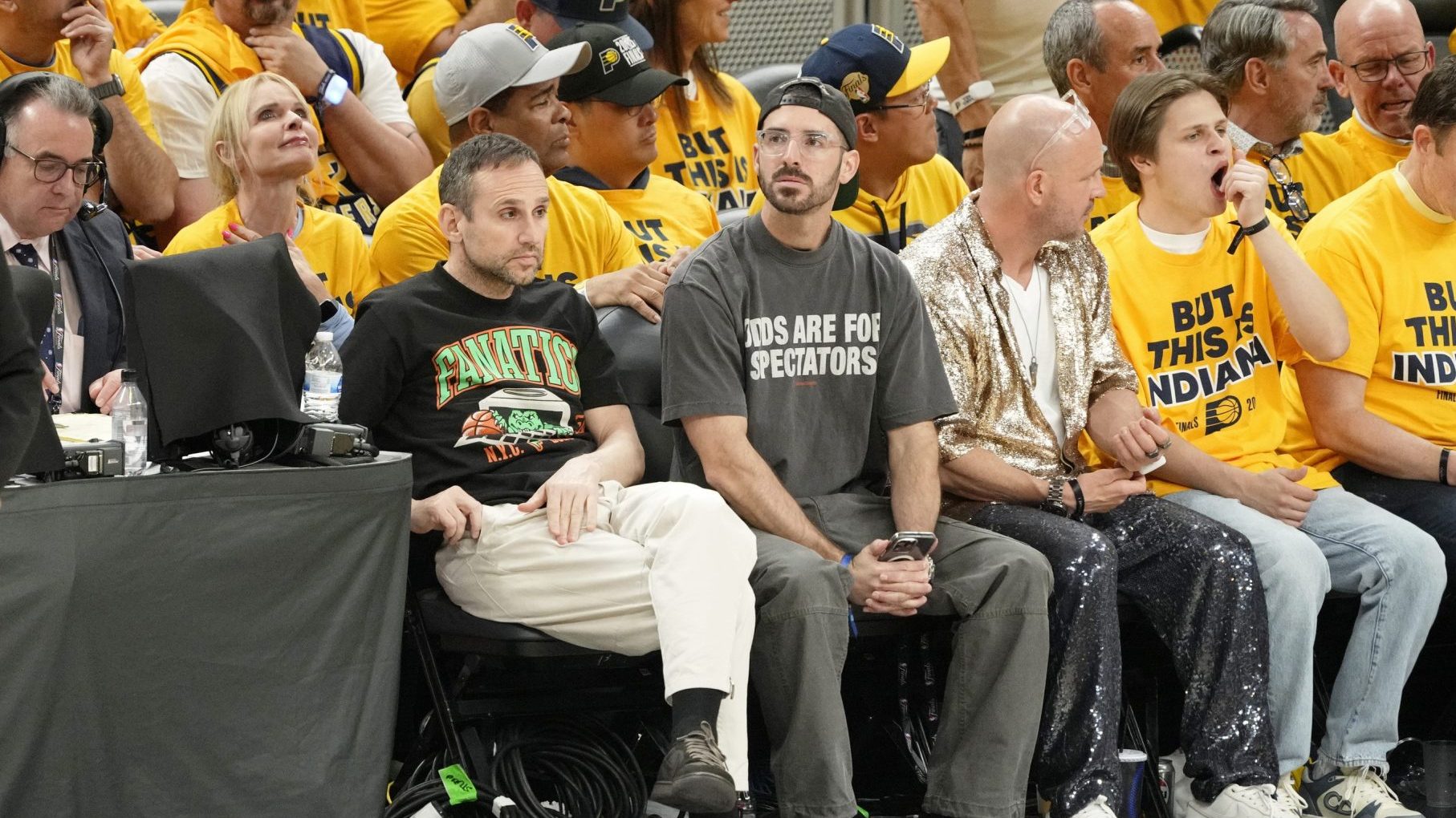 Jun 11, 2025; Indianapolis, Indiana, USA; Fanatics chief executive officer Michael Rubin attends game three of the 2025 NBA Finals between the Oklahoma City Thunder and the Indiana Pacers at Gainbridge Fieldhouse.