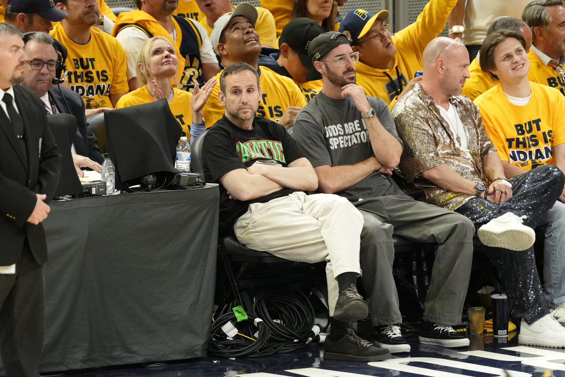Jun 11, 2025; Indianapolis, Indiana, USA; Fanatics chief executive officer Michael Rubin attends game three of the 2025 NBA Finals between the Oklahoma City Thunder and the Indiana Pacers at Gainbridge Fieldhouse.