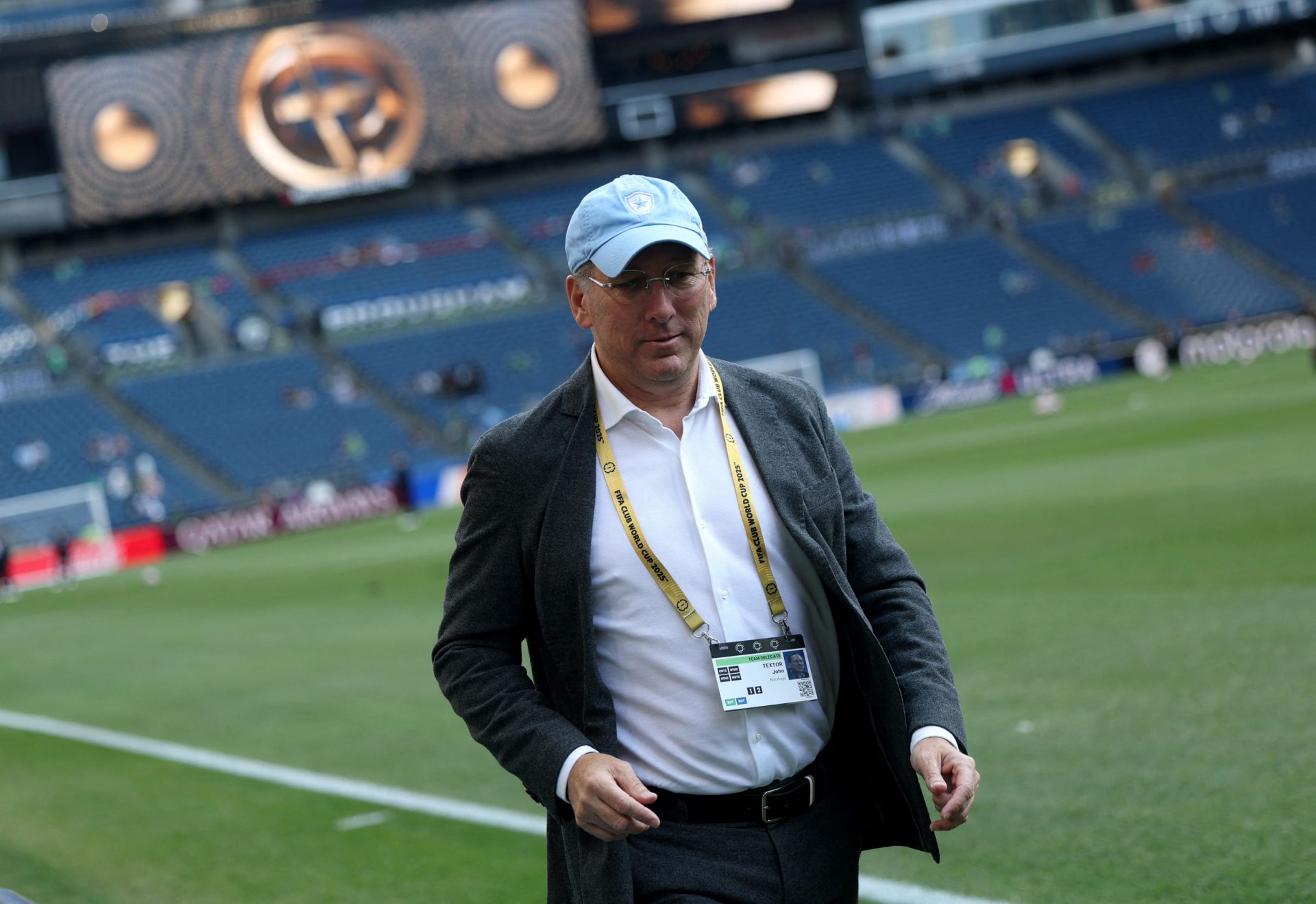 [Subscription Customers Only] Jun 15, 2025; Seattle, Washington, USA; Botafogo owner John Textor inside the stadium before the match during a group stage match of the 2025 FIFA Club World Cup at Lumen Field.