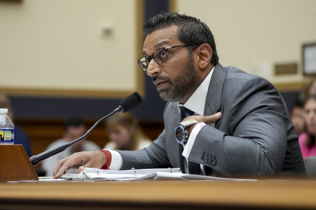 Sep 17, 2025; Washington, DC, USA; FBI Director Kash Patel testifies in front of the House Judiciary Committee in Washington, D.C., on Sept.17, 2025. Mandatory Credit: