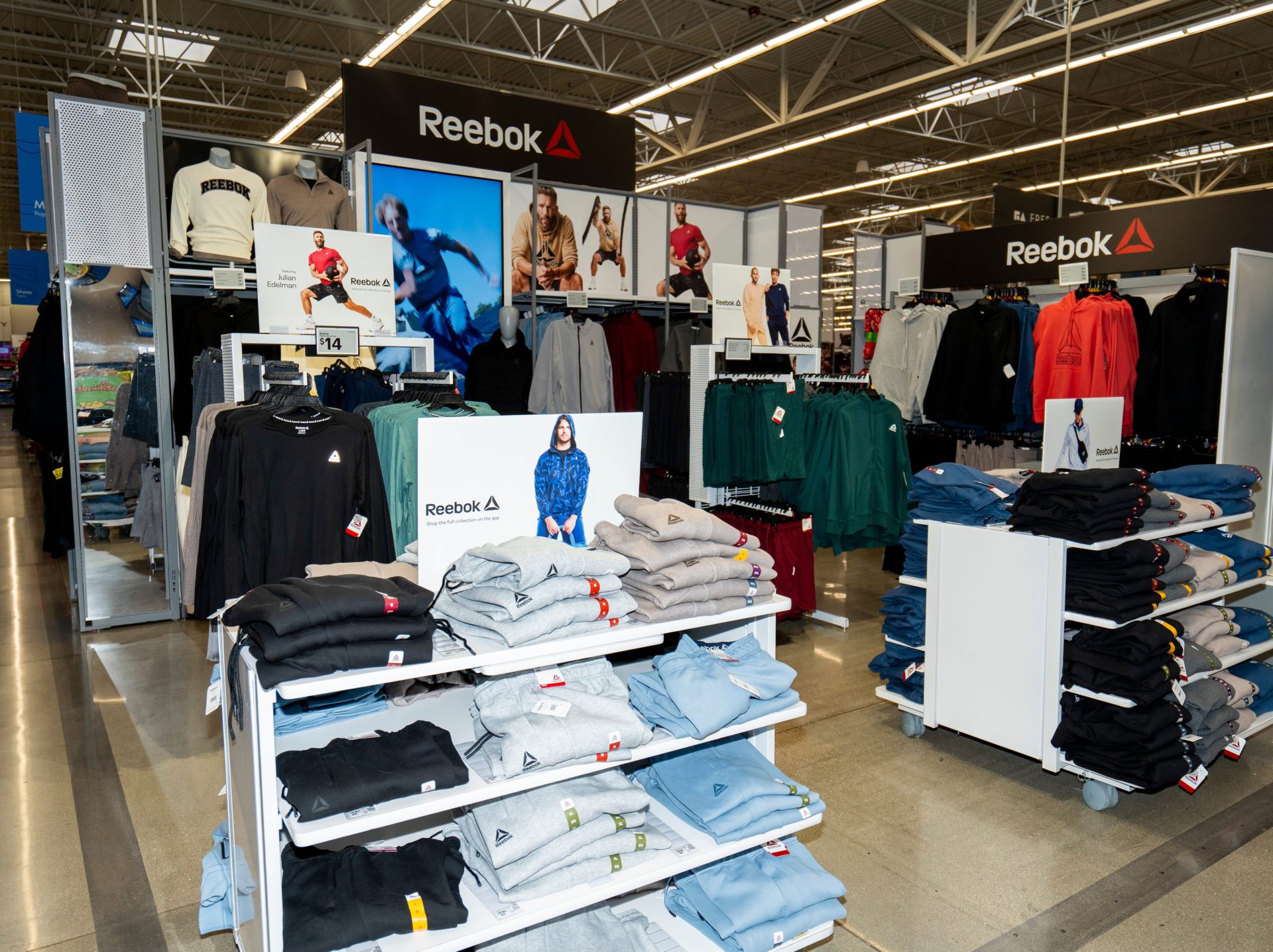 A Reebok garment display is seen at a Walmart Supercenter on W. Greenfield Ave. on Thursday November 20, 2025 in West Milwaukee, Wisconsin.