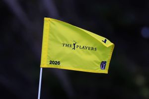 A cup flag flies on on the seventh green during the first round of The Players Championship PGA golf tournament at TPC Sawgrass, Thursday, March 12, 2026, in Ponte Vedra Beach, Fla.
