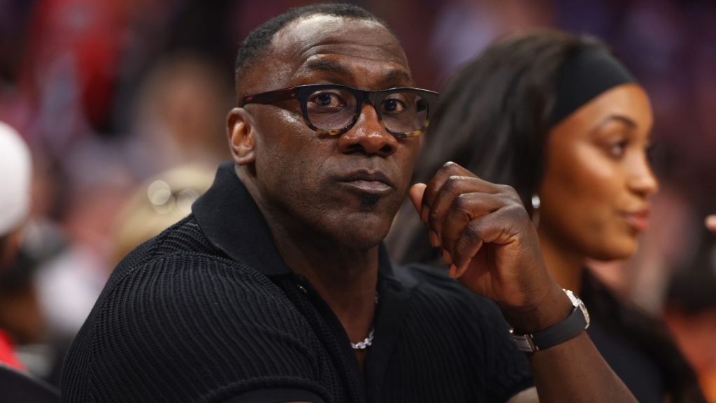 Jul 20, 2024; Phoenix, AZ, USA; Former NFL football player Shannon Sharpe in attendance of the WNBA All Star Game at Footprint Center. Mandatory Credit: Mark J. Rebilas-USA TODAY Sports