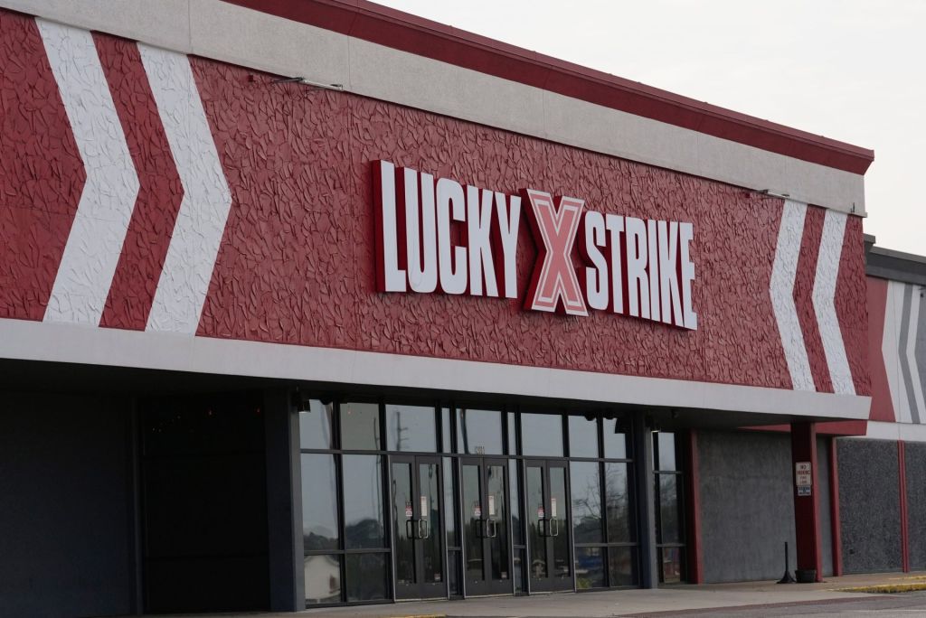Mar 9, 2026; Tuscaloosa, AL, USA; Bowlero has rebranded itself as Lucky Strike. It is in the same location new to the mall on McFarland Blvd.