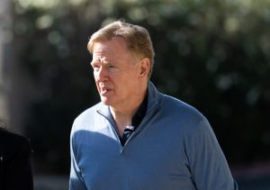 Mar 30, 2026; Phoenix, AZ, USA; NFL commissioner Roger Goodell arrives during the 2026 NFL Annual League Meeting at the Arizona Biltmore.