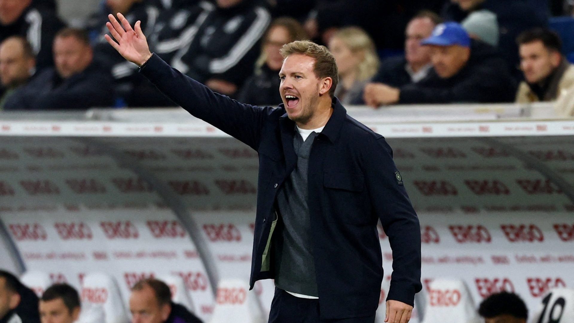 FILE PHOTO: Soccer Football - FIFA World Cup - UEFA Qualifiers - Group A - Germany v Luxembourg - Rhein-Neckar-Arena, Sinsheim, Germany - October 10, 2025 Germany coach Julian Nagelsmann